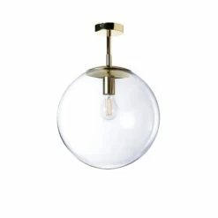 Lussiol Lighting Suspensions Plafonnier En Métal Transparent D. 34 Cm