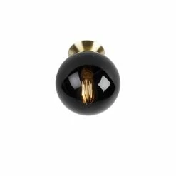 QAZQA Suspensions Plafonnier En Verre Noir