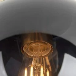 QAZQA Suspensions Plafonnier En Verre Noir -Luminaires Soldes 2022 plafonnier en verre noir 21