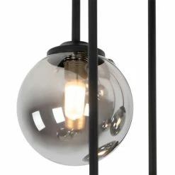 QAZQA Suspensions Plafonnier En Verre Noir -Luminaires Soldes 2022 plafonnier en verre noir 5