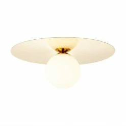 Brilliant Suspensions Plafonnier Ou Applique Murale Métal Or/verre D30cm