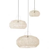 Meubles & Design Suspensions Set De 3 Abat Jour En Rotin Blanc -Luminaires Soldes 2022 set de 3 abat jour en rotin blanc