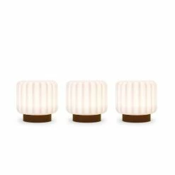 Atelier Pierre Lampes à Poser Set De 3 Lampes Dentelles 9cm Pvc Terracotta