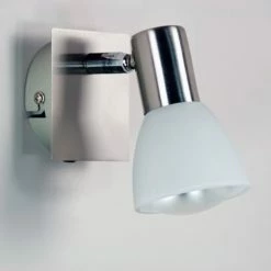 Wofi Appliques Murales Et Spots Spot Mural 1 Lumières En Métal Argente -Luminaires Soldes 2022 spot mural 1 lumieres en metal argente 3