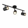 QAZQA Appliques Murales Et Spots Spot Plafond En Acier Noir -Luminaires Soldes 2022 spot plafond en acier noir