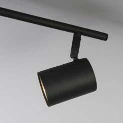 QAZQA Appliques Murales Et Spots Spot Plafond En Acier Noir -Luminaires Soldes 2022 spot plafond en acier noir 5