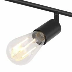 Globo Suspensions Spot Plafonnier Design Métal 4 Ampoules Noir -Luminaires Soldes 2022 spot plafonnier design metal 4 ampoules noir 2