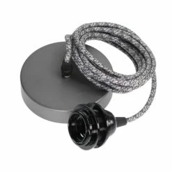 Hoopzi Suspensions Suspension 1 Fil électrique En Tissu Gentleman Chevron 3m