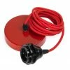 Hoopzi Suspensions Suspension 1 Fil électrique En Tissu Rouge 3m -Luminaires Soldes 2022 suspension 1 fil electrique en tissu rouge 3m