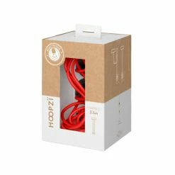 Hoopzi Suspensions Suspension 2 Fils électriques En Tissu Rouge 2,5m Douille Noire -Luminaires Soldes 2022 suspension 2 fils electriques en tissu rouge 2 5m douille noire 3