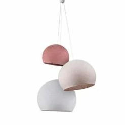 La Case De Cousin Paul Suspensions Suspension 3 Coupoles Bleu Canard-denim-azur -Luminaires Soldes 2022 suspension 3 coupoles rose dragee blanc