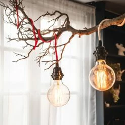 Hoopzi Suspensions Suspension 3 Fils électriques En Tissu Rouge 3m -Luminaires Soldes 2022 suspension 3 fils electriques en tissu rouge 3m 1