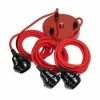 Hoopzi Suspensions Suspension 3 Fils électriques En Tissu Rouge 3m -Luminaires Soldes 2022 suspension 3 fils electriques en tissu rouge 3m