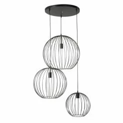 Maisons Du Monde Suspensions Suspension 3 Globes Filaires Noirs