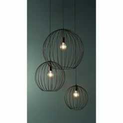 Maisons Du Monde Suspensions Suspension 3 Globes Filaires Noirs -Luminaires Soldes 2022 suspension 3 globes filaires noirs 1000 15 3 177410 7
