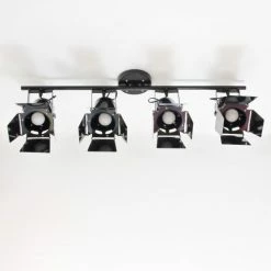 Maisons Du Monde Suspensions Suspension 4 Spots Orientables En Métal Noir -Luminaires Soldes 2022 suspension 4 spots orientables en metal noir 1000 6 5 146580 2