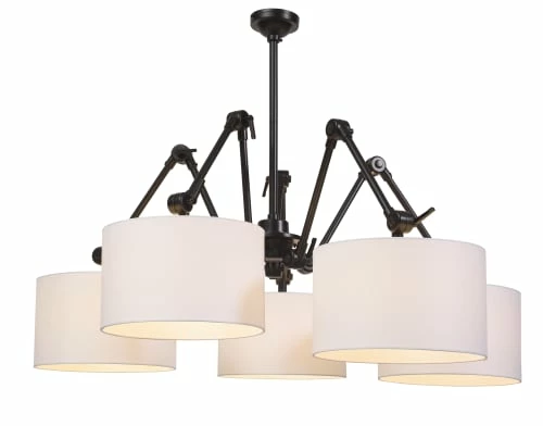 It's About Romi Lustres Suspension 5 Bras Abats-jour Blancs 3 It's About Romi Lustres Suspension 5 Bras Abats-jour Blancs