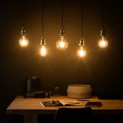 Maisons Du Monde Suspensions Suspension 5 Douilles En Métal Coloris Noir Et Laiton -Luminaires Soldes 2022 suspension 5 douilles en metal coloris noir et laiton 1000 9 38 165555 8