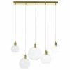 Maisons Du Monde Suspensions Suspension 5 Globes En Verre Et Métal Doré -Luminaires Soldes 2022 suspension 5 globes en verre et metal dore 1000 2 24 190674 1