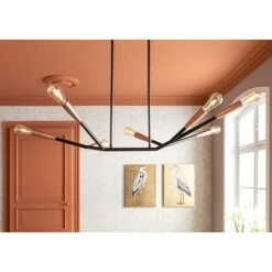 Kare Design Suspensions Suspension 7 Branches En Acier Noir Et Cuivré -Luminaires Soldes 2022 suspension 7 branches en acier noir et cuivre 2
