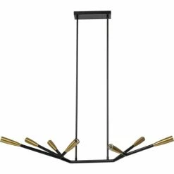 Kare Design Suspensions Suspension 7 Branches En Acier Noir Et Cuivré -Luminaires Soldes 2022 suspension 7 branches en acier noir et cuivre 4