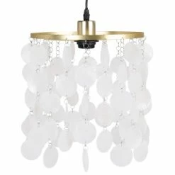 Maisons Du Monde Suspensions Suspension à Pampilles En Nacre écrue Et Métal Doré