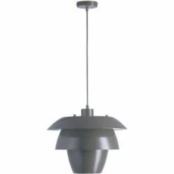 ATHM DESIGN Suspensions Suspension Abat Jour Métal Gris -Luminaires Soldes 2022 suspension abat jour metal gris 4