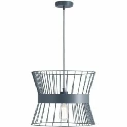 ATHM DESIGN Suspensions Suspension Abat Jour Métal Gris -Luminaires Soldes 2022 suspension abat jour metal gris 8