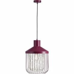 ATHM DESIGN Suspensions Suspension Abat Jour Métal -Luminaires Soldes 2022 suspension abat jour metal rouge 1