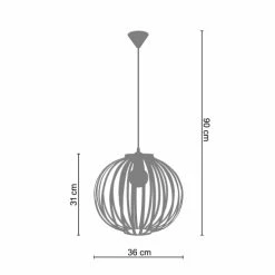 Tosel Suspensions Suspension Acier Marron -Luminaires Soldes 2022 suspension acier marron 2