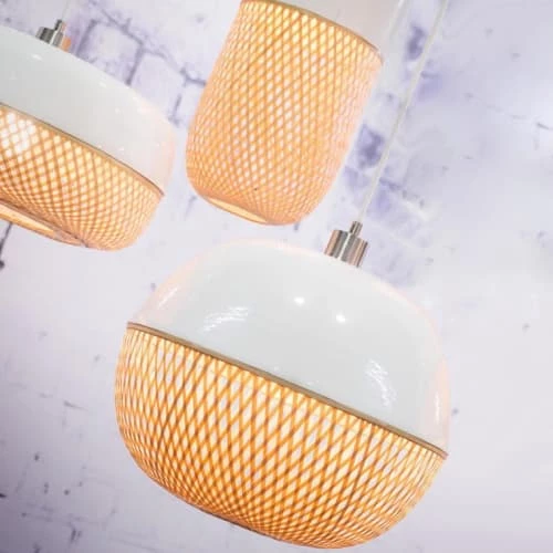 Good & Mojo Suspensions Suspension Bambou Naturel D40/H22cm 4 Good & Mojo Suspensions Suspension Bambou Naturel D40/H22cm – Image 2