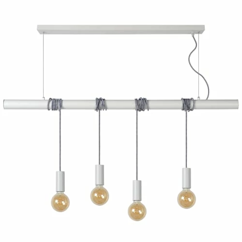 Lucide Suspensions Suspension Barre 4 Lumières En Métal L120cm 5 Lucide Suspensions Suspension Barre 4 Lumières En Métal L120cm – Image 3