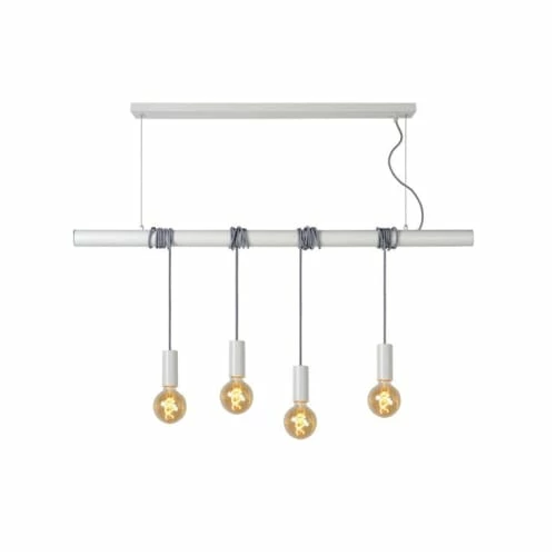 Lucide Suspensions Suspension Barre 4 Lumières En Métal L120cm 3 Lucide Suspensions Suspension Barre 4 Lumières En Métal L120cm