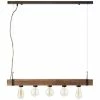 Brilliant Suspensions Suspension Barre 5 Lumières Métal Et Bois L80cm -Luminaires Soldes 2022 suspension barre 5 lumieres metal et bois l80cm