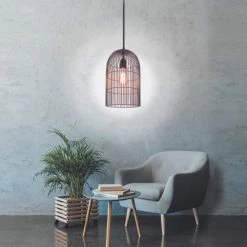 The Home Deco Light Suspensions Suspension Cage Haute Filaire Cuivre Mat -Luminaires Soldes 2022 suspension cage haute filaire cuivre mat 1