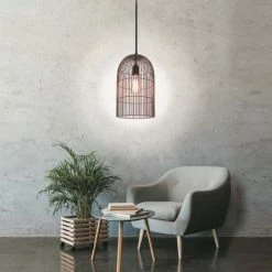 The Home Deco Light Suspensions Suspension Cage Haute Filaire Cuivre Mat -Luminaires Soldes 2022 suspension cage haute filaire cuivre mat 3