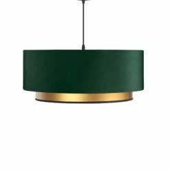 Kauze Luminaires Suspensions Suspension Chic Moma Vert Et Or Ø 40cm