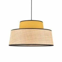 Corep Suspensions Suspension Coton Et Raphia D38cm -Luminaires Soldes 2022 suspension coton et raphia d38cm 3