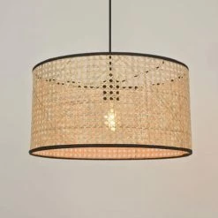 Corep Suspensions Suspension Cylindre Cannage D38cm -Luminaires Soldes 2022 suspension cylindre cannage d38cm 1