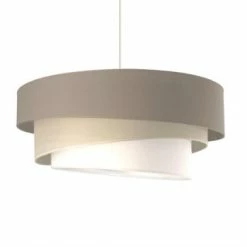 Metropolight Suspensions Suspension Cylindre Textile Beige D58cm -Luminaires Soldes 2022 suspension cylindre textile beige d58cm 4