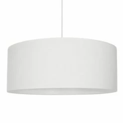 Metropolight Suspensions Suspension Cylindre Textile Blanc D48cm