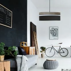 Kauze Luminaires Suspensions Suspension Déco Noir Et Gris Ø 55 7 Kauze Luminaires Suspensions Suspension Déco Noir Et Gris Ø 55 -Luminaires Soldes 2022 suspension deco noir et gris oe 55 2