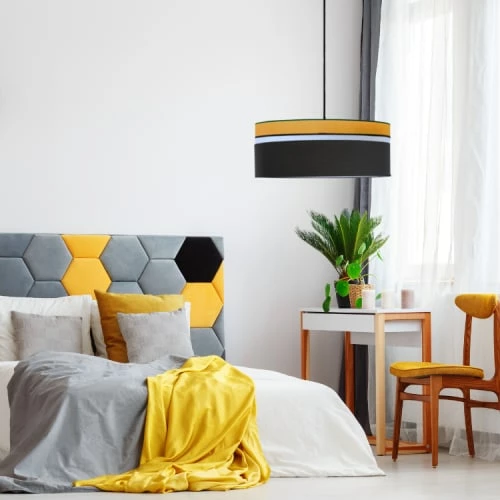 Kauze Luminaires Suspensions Suspension Déco Noir Et Jaune Moutarde Ø 40 4 Kauze Luminaires Suspensions Suspension Déco Noir Et Jaune Moutarde Ø 40 – Image 2