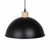 Maisons Du Monde Suspensions Suspension Demi-sphère En Métal Noir Et Bois D30 -Luminaires Soldes 2022 suspension demi sphere en metal noir et bois d30 1000 10 15 227606 1