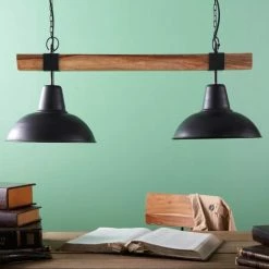 Maisons Du Monde Suspensions Suspension Double En Métal Noir Et Manguier 10 Maisons Du Monde Suspensions Suspension Double En Métal Noir Et Manguier -Luminaires Soldes 2022 suspension double en metal noir et manguier 1000 6 18 177384 6