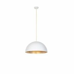 QAZQA Suspensions Suspension En Acier Blanc -Luminaires Soldes 2022 suspension en acier blanc 3