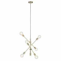 QAZQA Suspensions Suspension En Acier Doré/laiton -Luminaires Soldes 2022 suspension en acier dore laiton 3