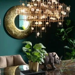 Kare Design Suspensions Suspension En Acier Et Pierres -Luminaires Soldes 2022 suspension en acier et pierres 4