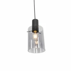 QAZQA Suspensions Suspension En Acier Noir -Luminaires Soldes 2022 suspension en acier noir 14