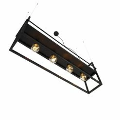 QAZQA Suspensions Suspension En Acier Noir -Luminaires Soldes 2022 suspension en acier noir 30